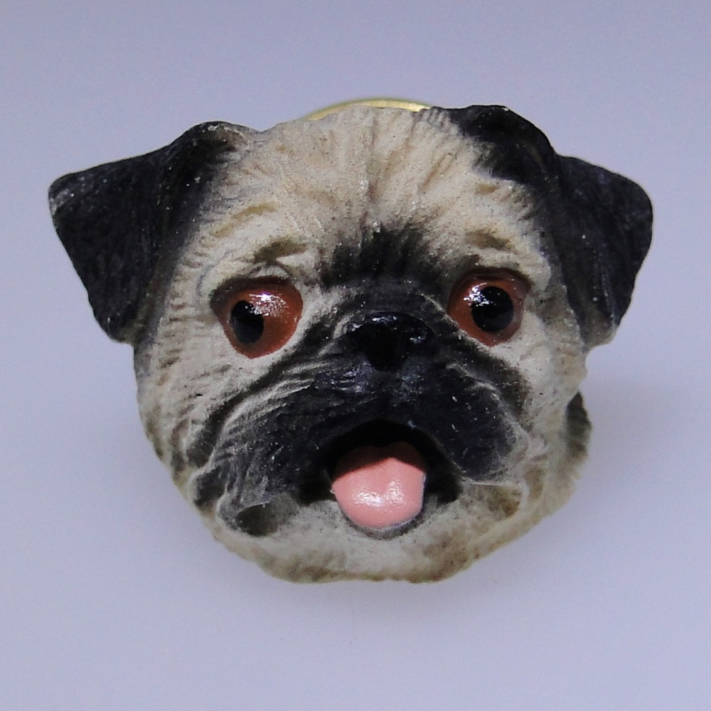 Unique, cute Pug dog stick pin for dog lovers